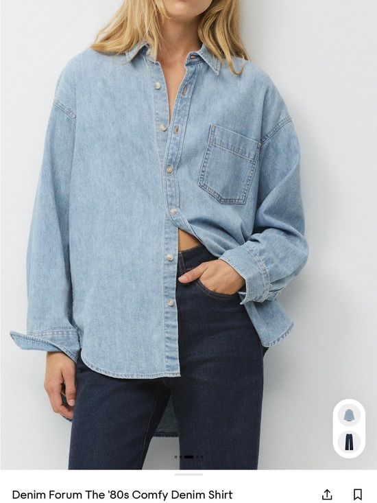 Denim Forum Tops - Denim Forum Light Blue Denim Button-Down Shirt